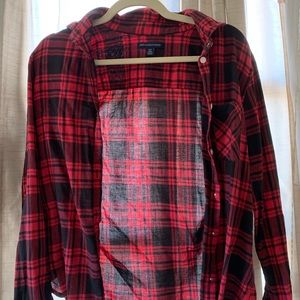 Red and black plaid flannel